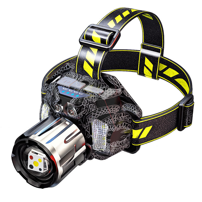 🔦 5-Color LED Sensor Headlamp: UV, White, Yellow, Blue, Red, Motion Sensor, 5 Light Modes