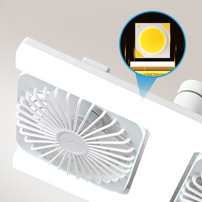 Modern 2-in-1 LED Ceiling Fan Light – Remote Control