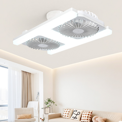 Modern 2-in-1 LED Ceiling Fan Light – Remote Control