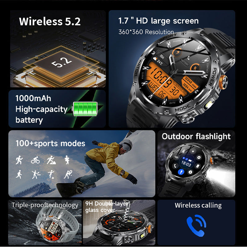 📢📢50% OFF !! ⏰1000mAh Battery Smart Bluetoot Sports Watch