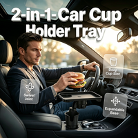 ⏰ Limited Time 50% OFF✨Car Cup Holder Expander with Tray