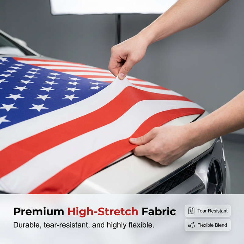 ⏰🔥LIMITED TIME 50% OFF!🔥50K+ SOLD! Patriotic Car Hood Flag Cover