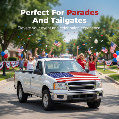 ⏰🔥LIMITED TIME 50% OFF!🔥50K+ SOLD! Patriotic Car Hood Flag Cover