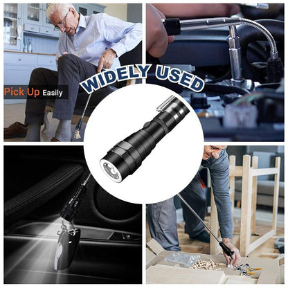 Extendable Magnetic Flashlight – 360° Flexible Gooseneck & LED Light
