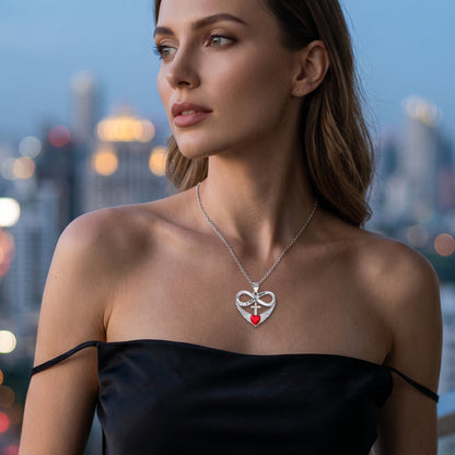 🥳2026 HOT SALE🥳💞50K+ SOLD!✨ 💝 Infinity Heart Cross Necklace with Wing Pendant – Faith & Eternal Love ✨