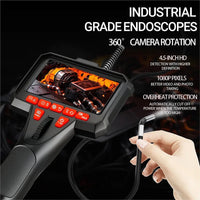 🔧 50% OFF NOW! 📹 6mm Handheld Automotive Endoscope – Articulating Camera, HD Monitor, LED Illumination & Semi-Rigid Cable for Precision Inspection ✨