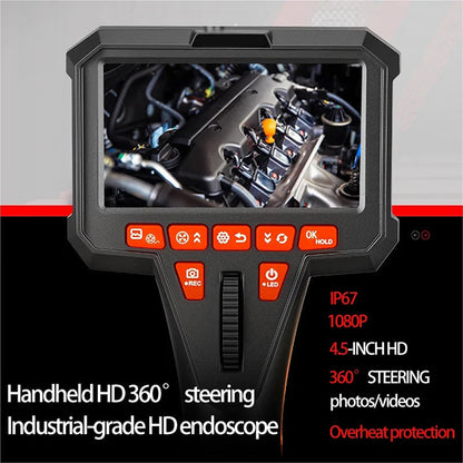 🔧 50% OFF NOW! 📹 6mm Handheld Automotive Endoscope – Articulating Camera, HD Monitor, LED Illumination & Semi-Rigid Cable for Precision Inspection ✨