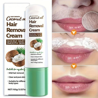 🥥 2026 Sale — Over 40,000 Sold!🔥Gentle Coconut Oil Hair Removal Cream