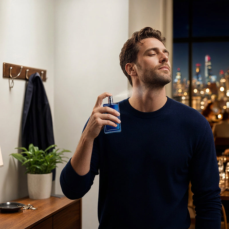 🌊Men Woody Aquatic Eau de Parfum 90ml – long-lasting citrus woody scent, elegant masculine aroma, luxury gift packaging, daily dating wear. Male daily fragrance essential!