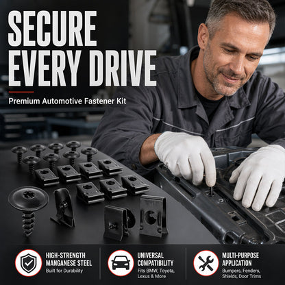 🎉 2026 Sale — Over 46,000 Sold 🔩 Universal Car Metal U-Type Clips & Screws Set 🚗