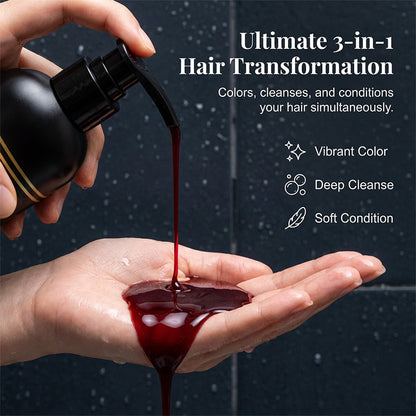 3-in-1 Hair Color Shampoo & Conditioner for Gray Coverage