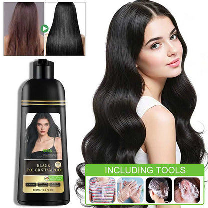 3-in-1 Hair Color Shampoo & Conditioner for Gray Coverage
