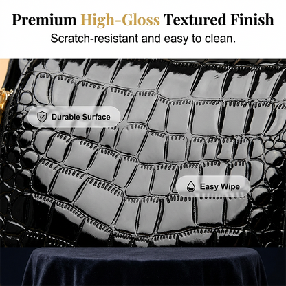 Glossy Crocodile Pattern Women's Handbag