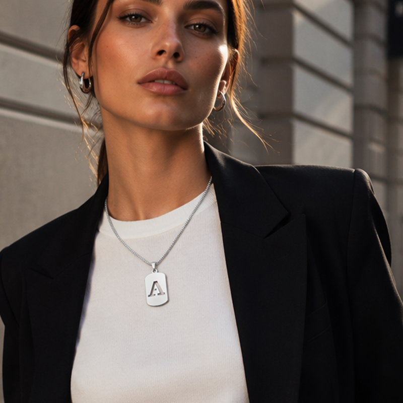 🎉 2026 Sale — Over 32,000 Sold!✨Minimal Initial Necklace – Polished Finish, Unisex Style, Gift Ready 💝
