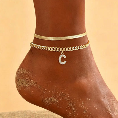🎉 2026 Sale — Over 27,600 Sold! ✨ Dainty Gold Initial Anklet – Personalized Summer Sparkle 🦶