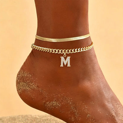 🎉 2026 Sale — Over 27,600 Sold! ✨ Dainty Gold Initial Anklet – Personalized Summer Sparkle 🦶