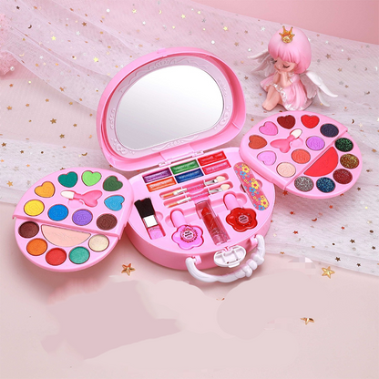 📢📢50% OFF !! ⏰Kids Washable Makeup Toy Set with Portable Pink Handbag