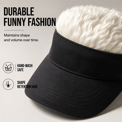 📢📢50% OFF !! ⏰Creative Wig Sun Visor Hat