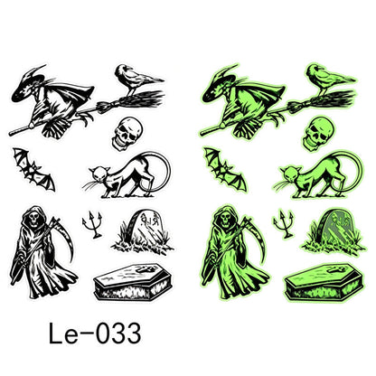 📢Buy 1 Get 1 Free！🔥Luminous Halloween Temporary Tattoos for Kids Cartoon Waterproof Glowing Stickers