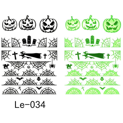 📢Buy 1 Get 1 Free！🔥Luminous Halloween Temporary Tattoos for Kids Cartoon Waterproof Glowing Stickers