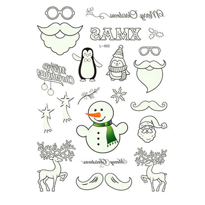📢Buy 1 Get 1 Free！🔥Luminous Halloween Temporary Tattoos for Kids Cartoon Waterproof Glowing Stickers