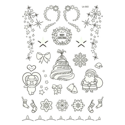 📢Buy 1 Get 1 Free！🔥Luminous Halloween Temporary Tattoos for Kids Cartoon Waterproof Glowing Stickers