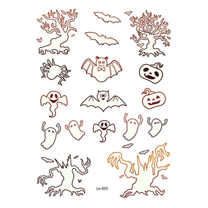 📢Buy 1 Get 1 Free！🔥Luminous Halloween Temporary Tattoos for Kids Cartoon Waterproof Glowing Stickers