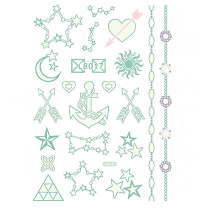 📢Buy 1 Get 1 Free！🔥Luminous Halloween Temporary Tattoos for Kids Cartoon Waterproof Glowing Stickers