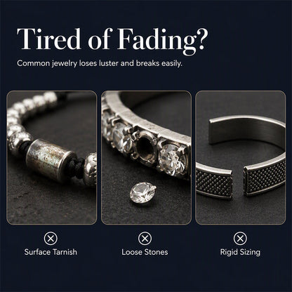 👑 50% OFF! ✨ Men's Stainless Steel Crown Bracelet 3-Piece Set – Hand-Set AAA Zircons, PVD Electroplating & Adjustable 17-21cm Fit – Urban Luxury for Suits & Street Style 💎