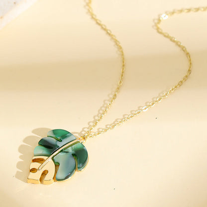 ⏳Limited-time 50% off⏰Fashion Leaf Pendant Necklace🍀📿