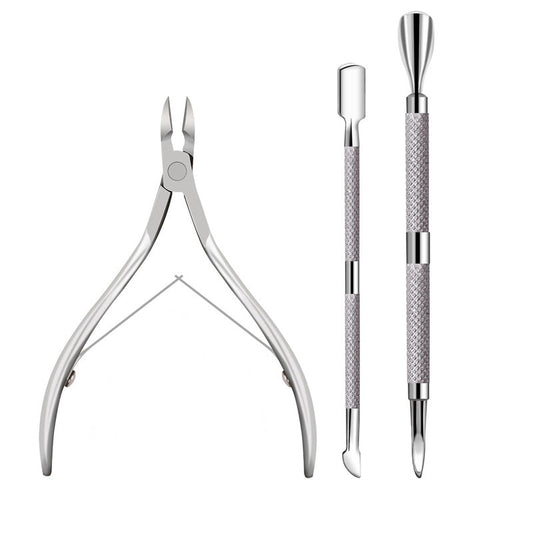 📢📢40% OFF !! ⏰3-Piece Stainless Steel Cuticle Care Tool Set