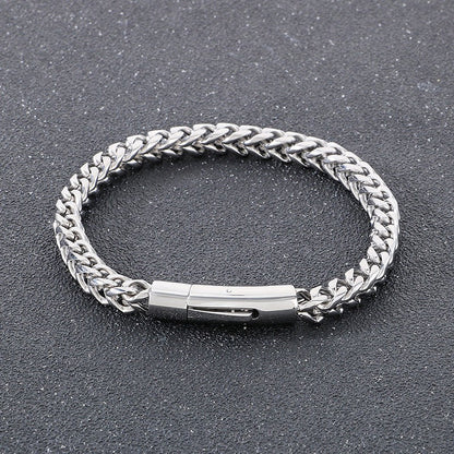 Men's Titanium Steel Bracelet Minimalist Hip Hop Chain