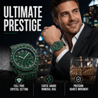 ✨ Men's Luxury Sparkling Quartz Watch – Shine Bright, Stand Out. Waterproof, scratch-resistant, and built to turn heads. 😎⌚