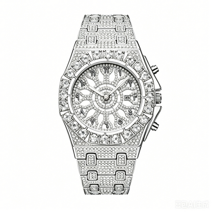 ✨ Men's Luxury Sparkling Quartz Watch – Shine Bright, Stand Out. Waterproof, scratch-resistant, and built to turn heads. 😎⌚