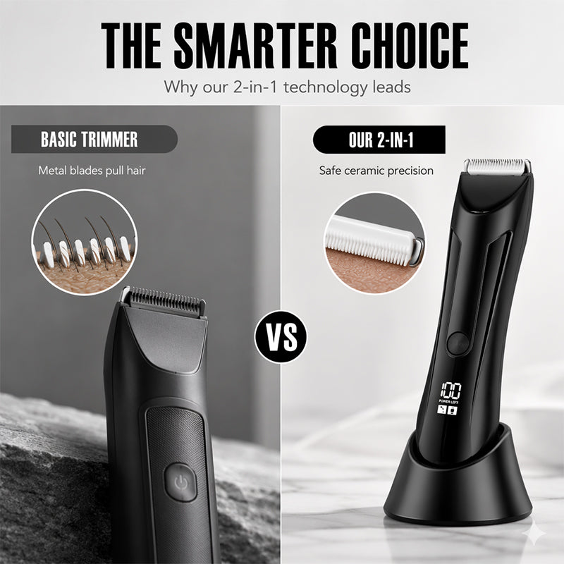 🎉 2026 Sale — Over 22,800 Sold! ✂️ Men’s 2-in-1 Body Trimmer – Smooth, Safe, Shower-Ready ✨