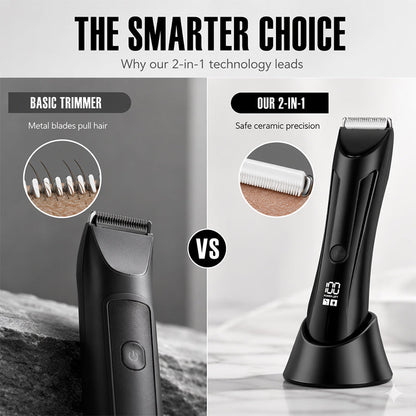 🎉 2026 Sale — Over 22,800 Sold! ✂️ Men’s 2-in-1 Body Trimmer – Smooth, Safe, Shower-Ready ✨