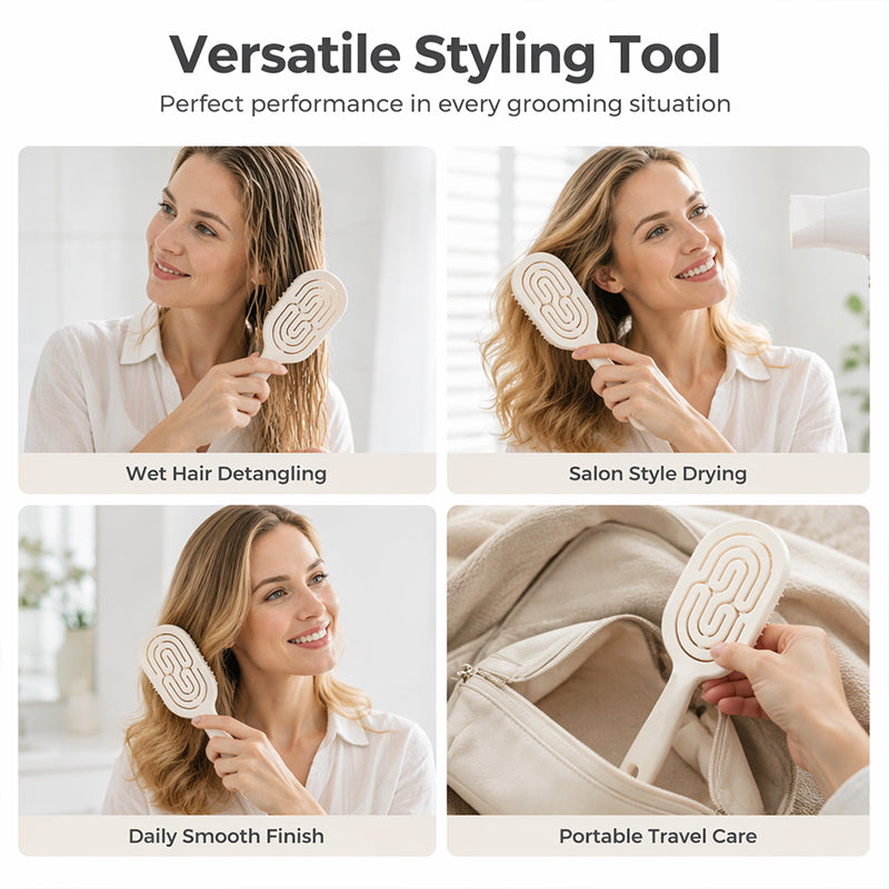 💇‍♀️ 50% OFF NOW! ✨Women's Detachable Self Cleaning Vented Hairbrush