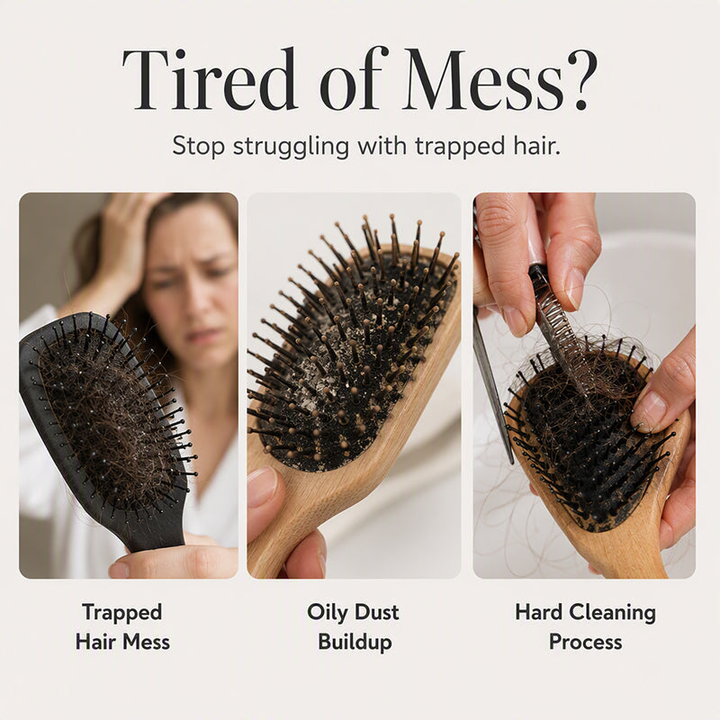 💇‍♀️ 50% OFF NOW! ✨Women's Detachable Self Cleaning Vented Hairbrush