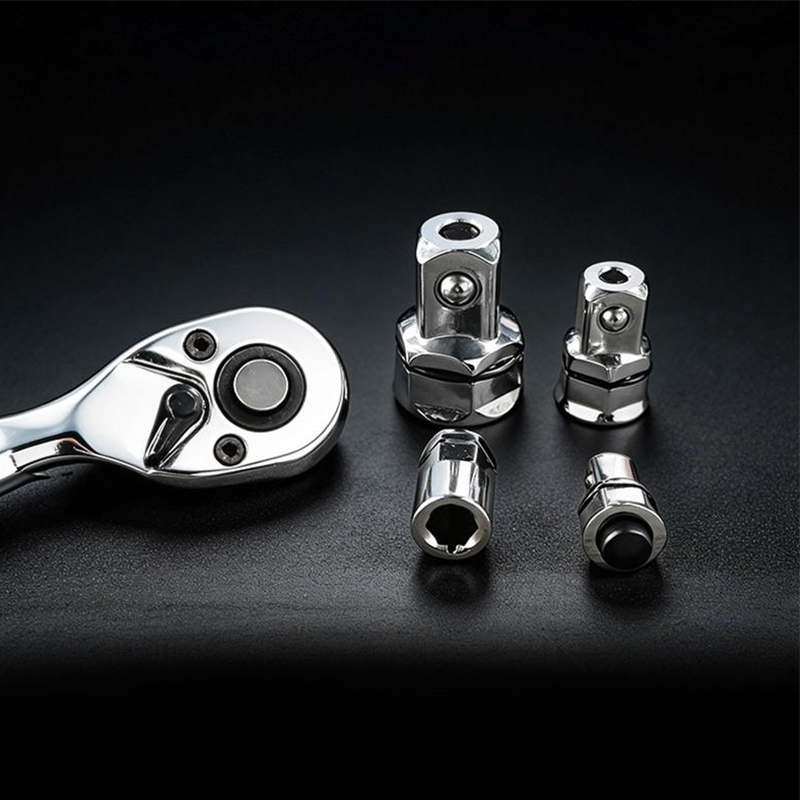 🔧 2026 Sale — Over 23,700 Sold! 🔩 CR-V Steel Ratchet Wrench Adapter Socket Converter Set