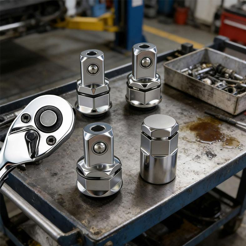 🔧 2026 Sale — Over 23,700 Sold! 🔩 CR-V Steel Ratchet Wrench Adapter Socket Converter Set