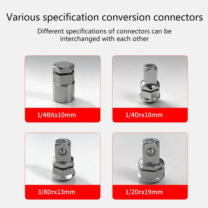 🔧 2026 Sale — Over 23,700 Sold! 🔩 CR-V Steel Ratchet Wrench Adapter Socket Converter Set