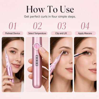 🔥💐50% Off Now！‼️ ✨Rechargeable Heated Eyelash Curler | Get Long-Lasting Perfect Lash Curls Anytime🔋