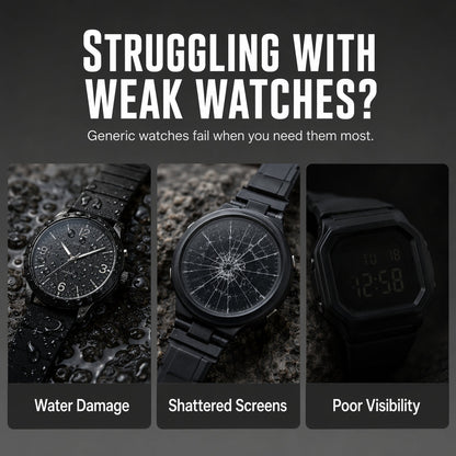 Men's Waterproof Digital Watch with LED Luminous Display