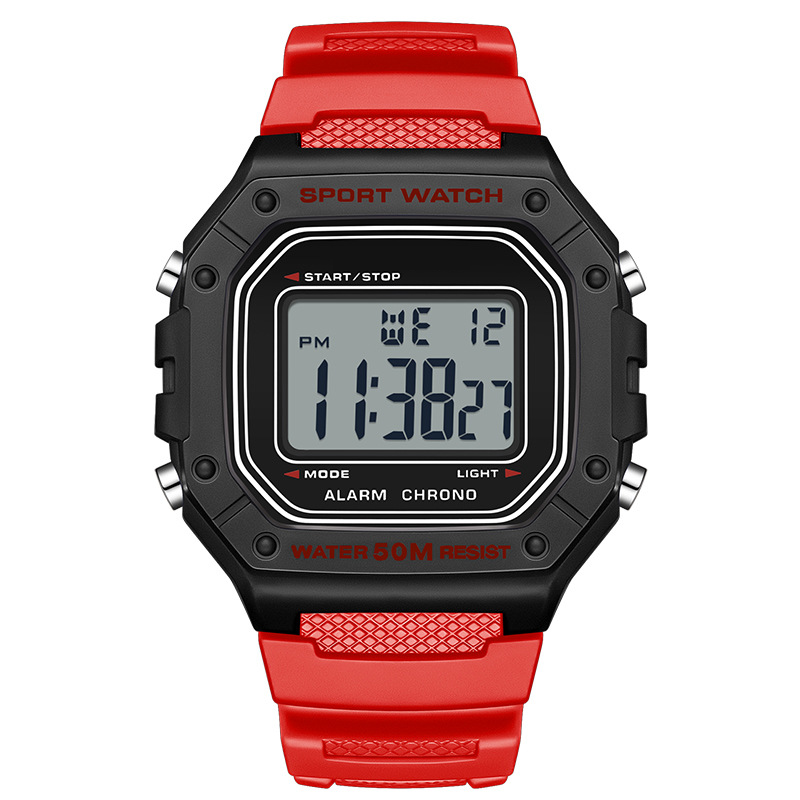 Men's Waterproof Digital Watch with LED Luminous Display