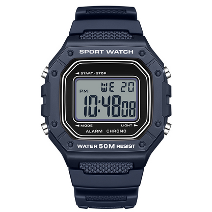 Men's Waterproof Digital Watch with LED Luminous Display