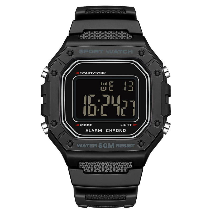 Men's Waterproof Digital Watch with LED Luminous Display