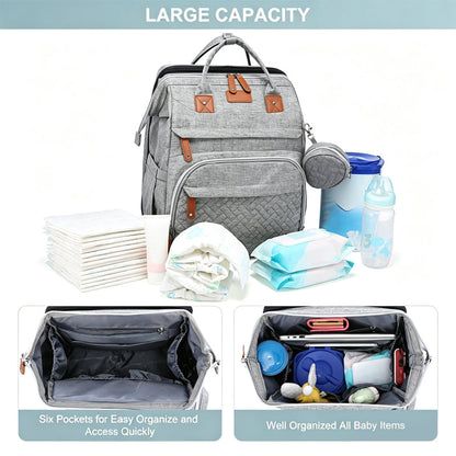 Foldable Diaper Bag with Changing Station