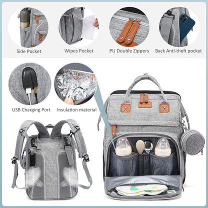 Foldable Diaper Bag with Changing Station