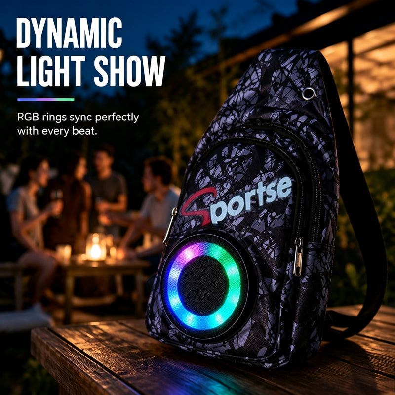 Portable Bluetooth Speaker Bag with LED Lights