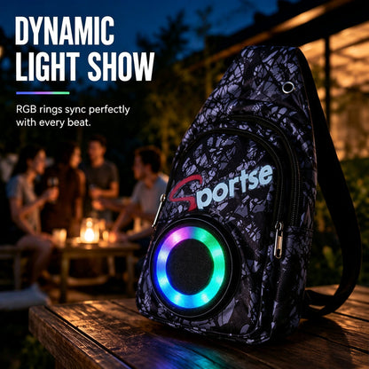 Portable Bluetooth Speaker Bag with LED Lights